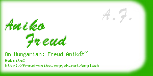 aniko freud business card